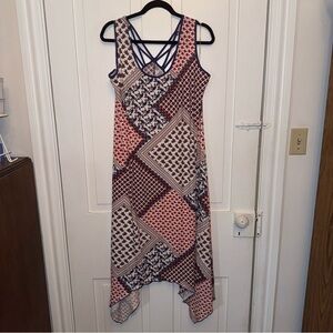 ✨perseption multicolor multipattern strappy back dress✨